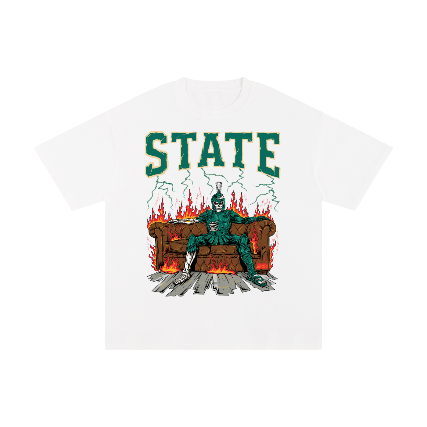 State "Burning Couch" Premium Tee