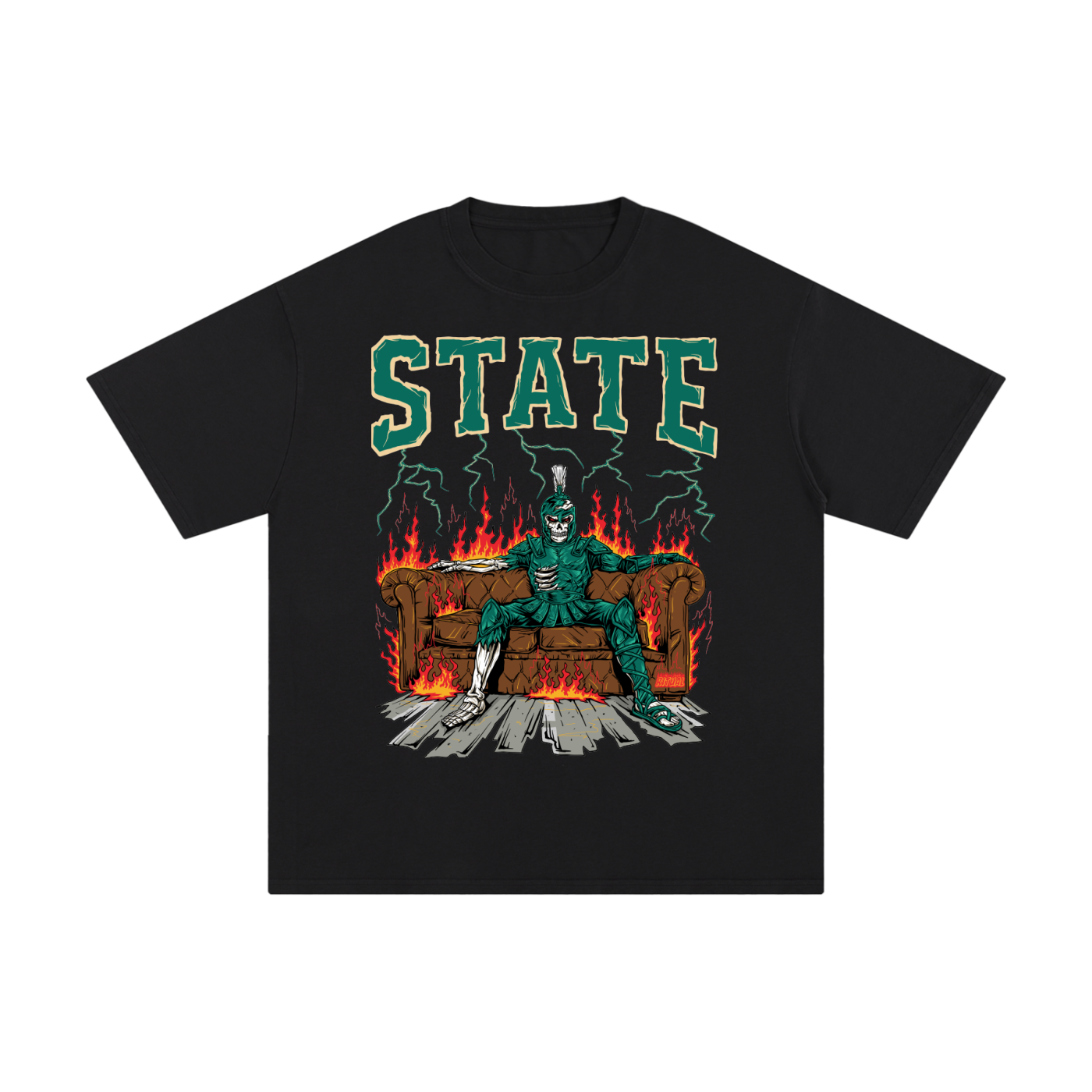 State "Burning Couch" Premium Tee